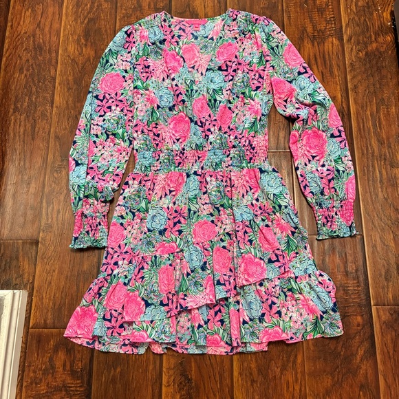 Lilly Pulitzer Pink and Blue Floral dress - Picture 1 of 6